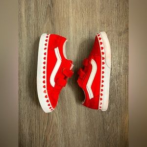 Toddler Vans Size 10 Red Heart Shoes